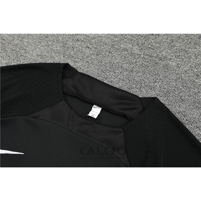 Tuta da Track Paris Saint-Germain Manica Corta 2022-2023 Nero - Pantaloncini